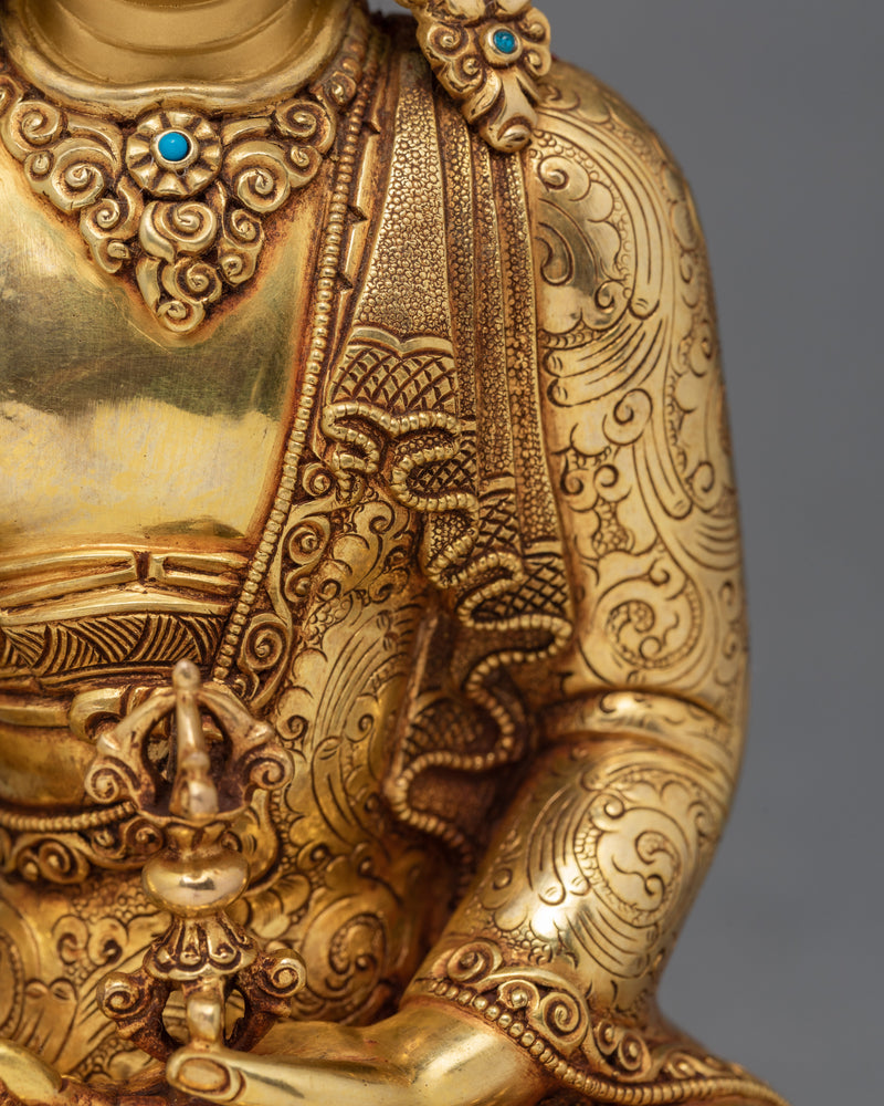 Akshobhya Buddha Statue | Tibetan Mitrugpa Coated With 24K Gold