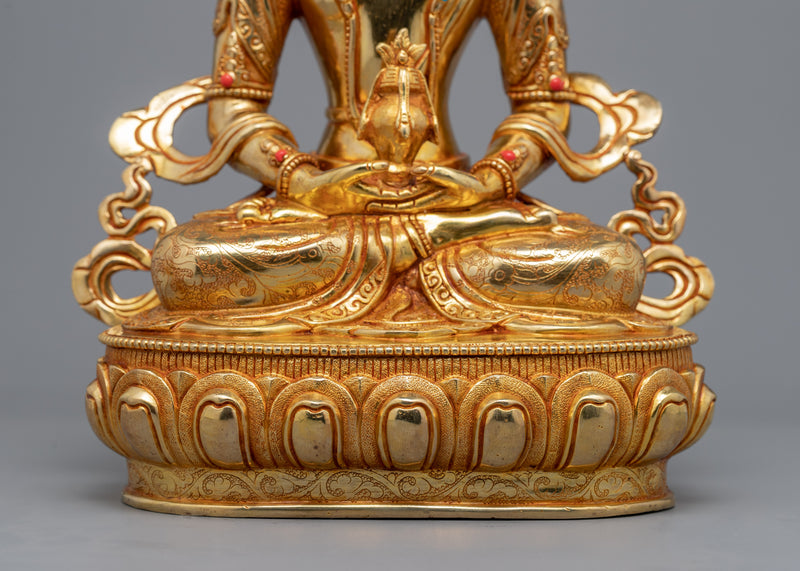 Handcrafted Amitayus Buddha Mantra Statue | Traditional Himalayan Art