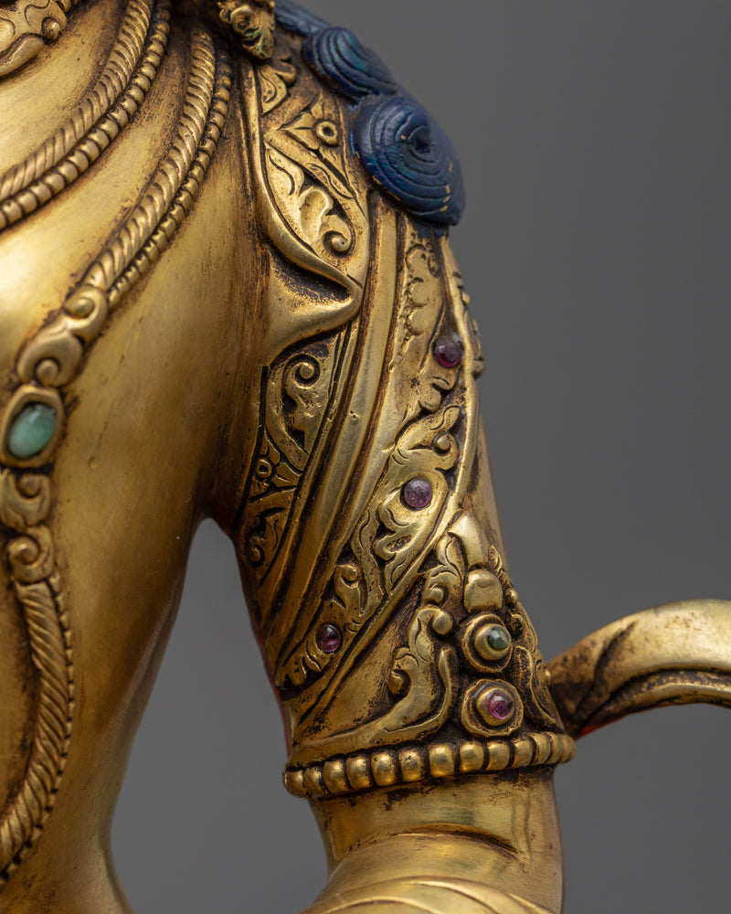 Antique Statue For Amitayus Long Mantra Practice | Traditional Himalayan Art