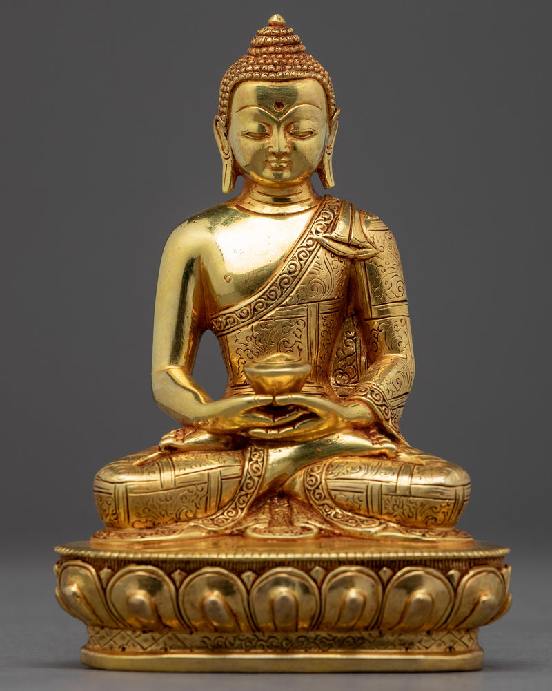 Amitabha Buddha Gold Sculpture