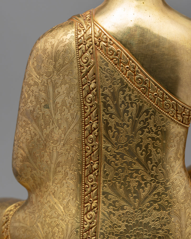 Gold Statue For Amitabha Buddha 48 Vows Practice | Tibetan Himalayan Buddha Sculpture