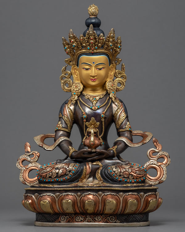 Buddha Amitayus Gold Sculpture 