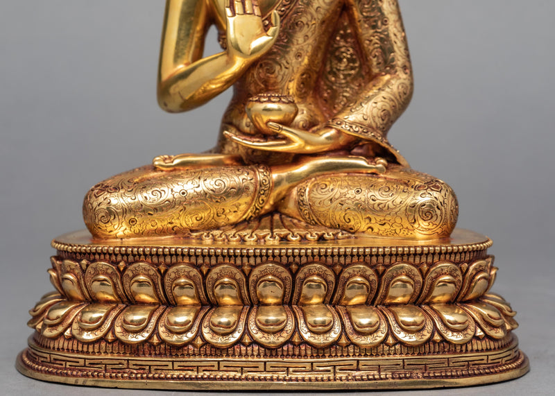 Set of Pancha Buddha | Five Directional Buddha Statues in 24K Gold | Himalayan Treasure Art