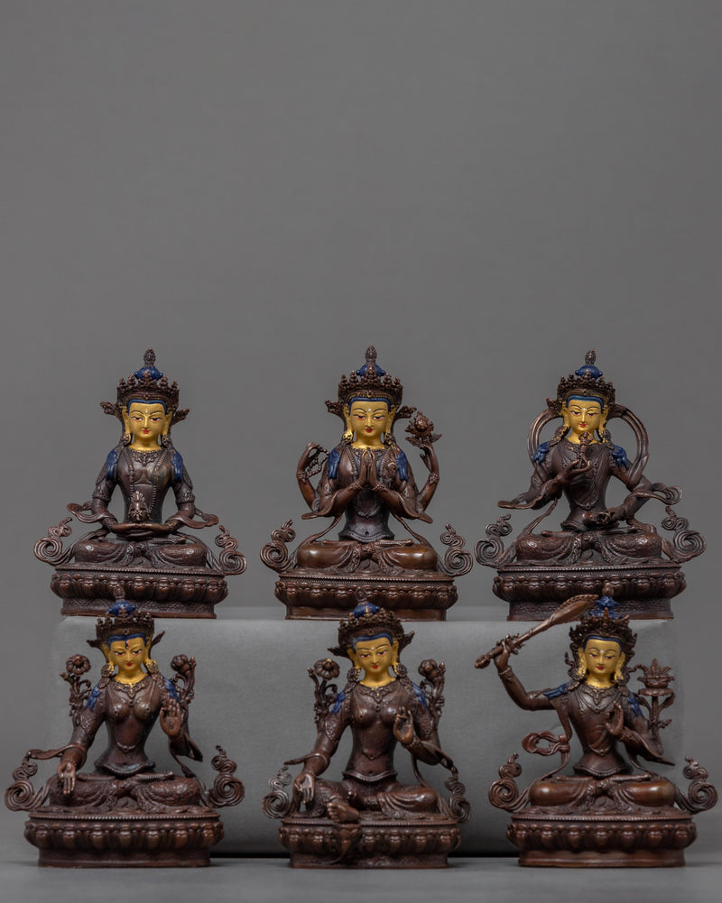 Mini Set of Boddhisattva Statue 