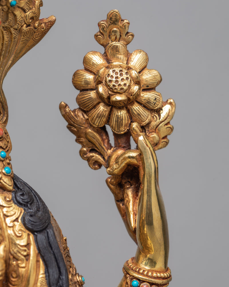 Chenrezig Statue | Plated With Gold Buddhist Sculpture