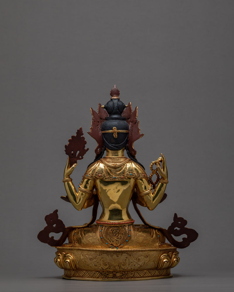 Four Armed Chenrezig | Deity Of Compassion Statue