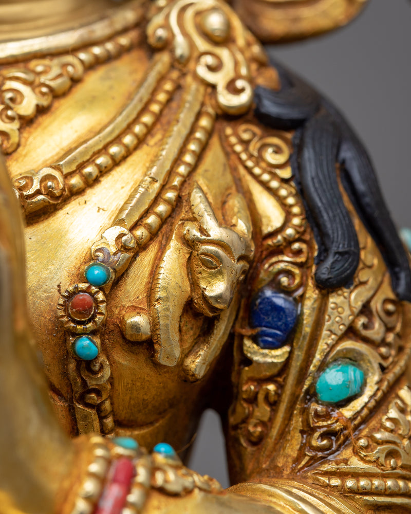 Four Armed Chenrezig Gold Statue | Himalayan Art