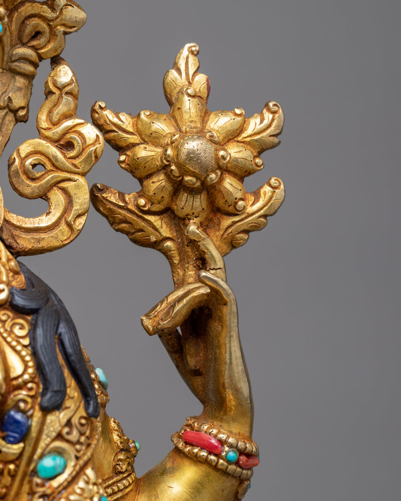 Four Armed Chenrezig Gold Statue | Himalayan Art