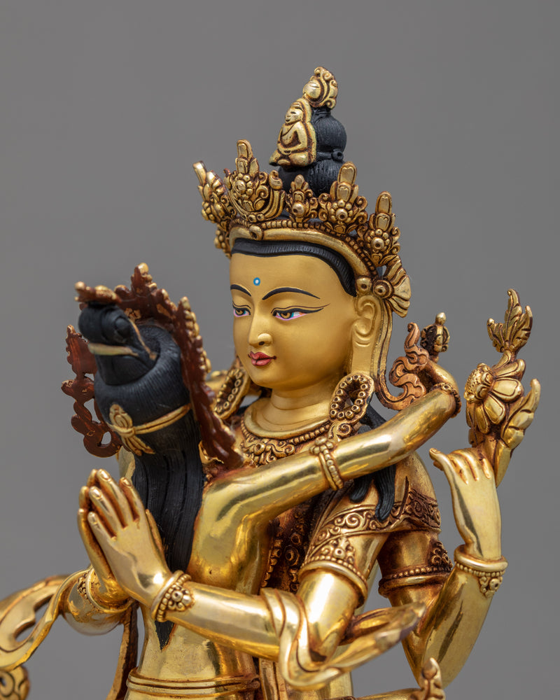 Chenrezig With Consort | Traditional Bodhisattva Statue