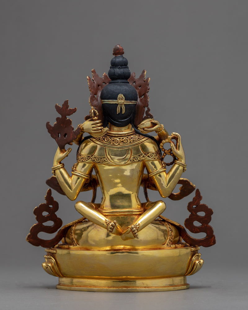 Chenrezig With Consort | Traditional Bodhisattva Statue
