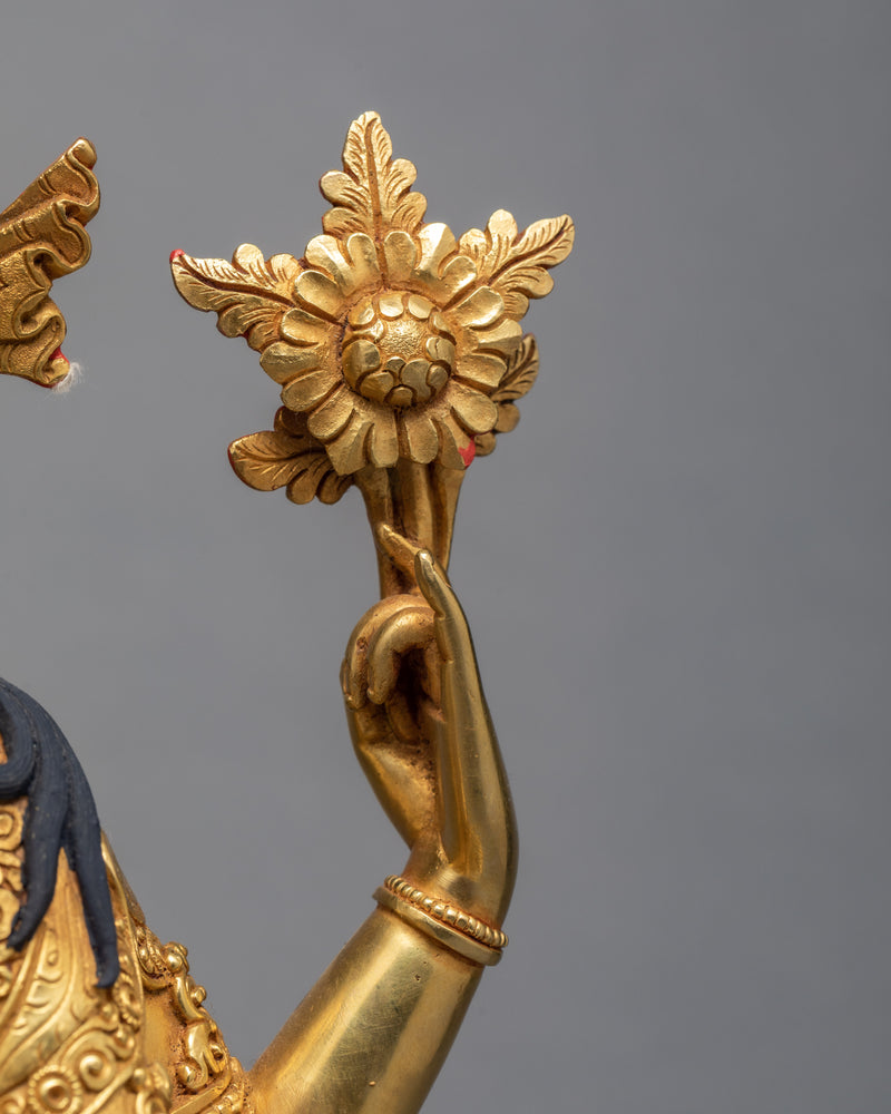 Chenrezig Statue | Avalokiteshvara Statue | Traditionally Gold Gilded Statue