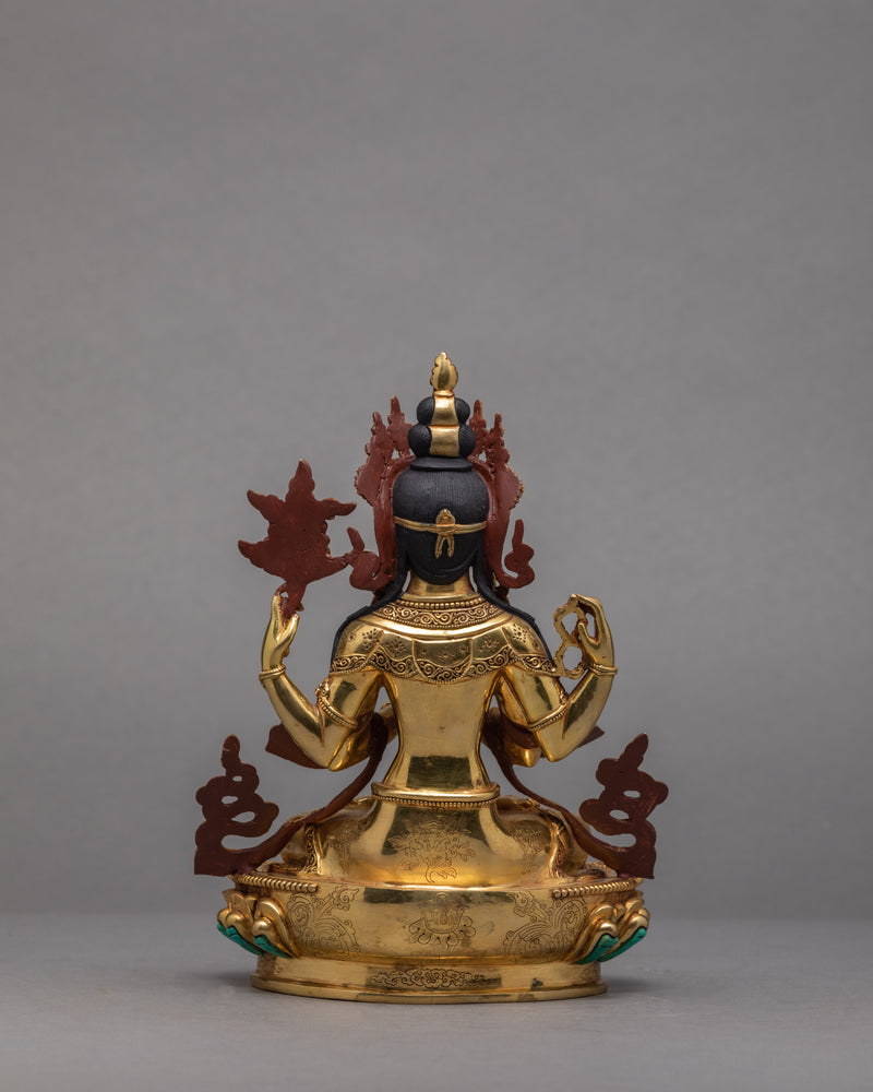 Avalokiteshvara Statue | Beautifully Hand Carved | Himalayan Buddhist Art
