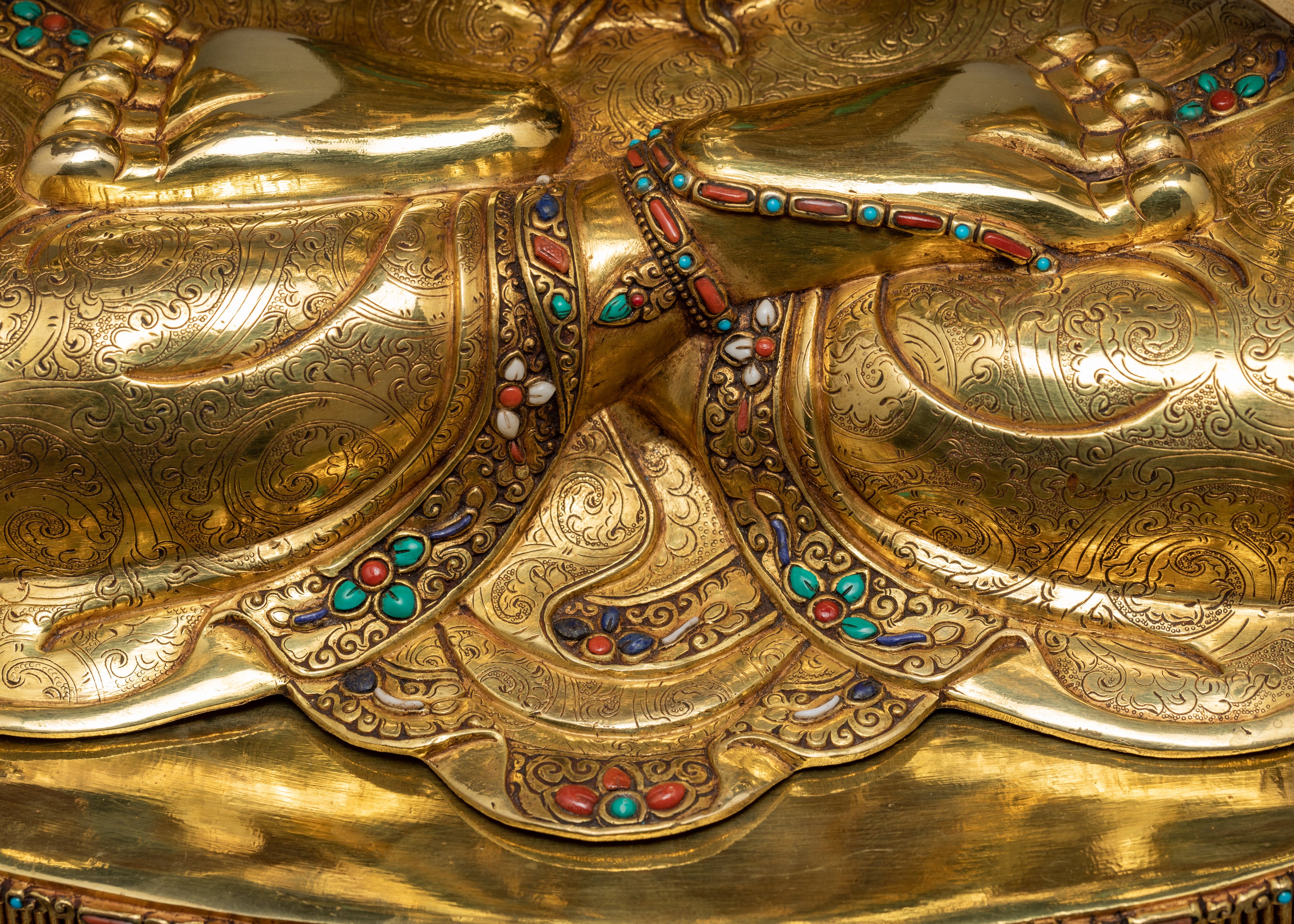 Four Armed Chenrezig Statue, Traditional Sculpture Art of Nepal