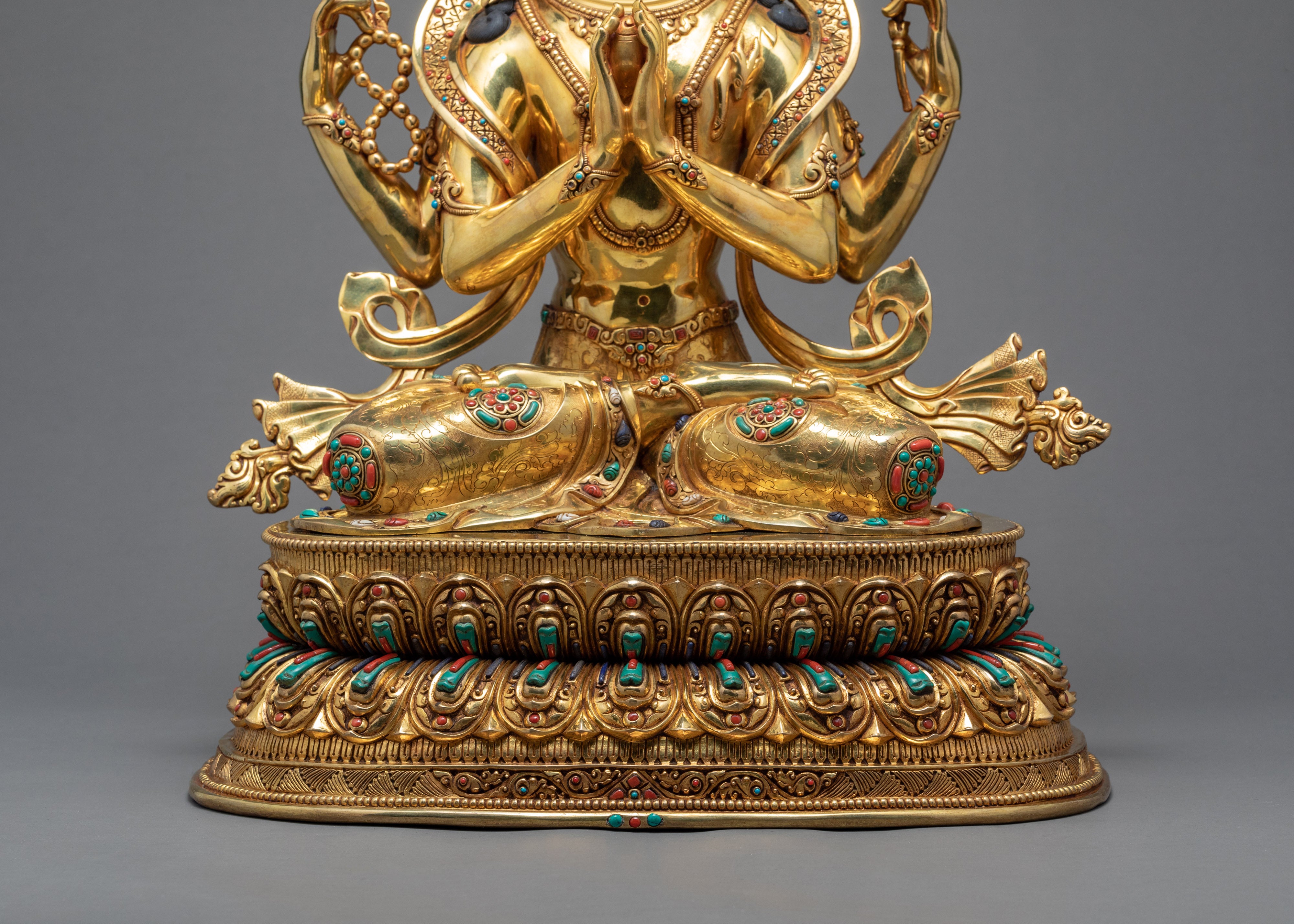 4 Arms Chenrezig | Tibetan Statue | Bodhisattva Of Compassion