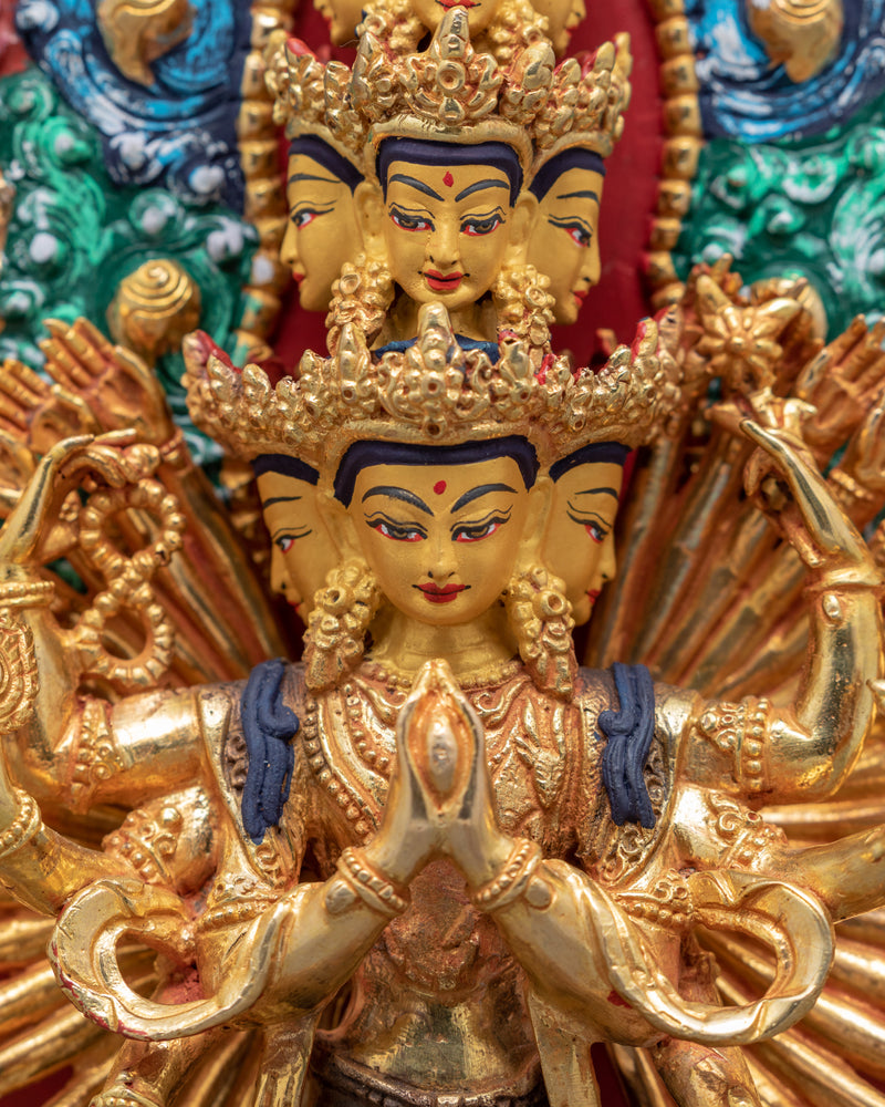 1000 Armed Chenrezig Statue | Traditional Himalayan Art