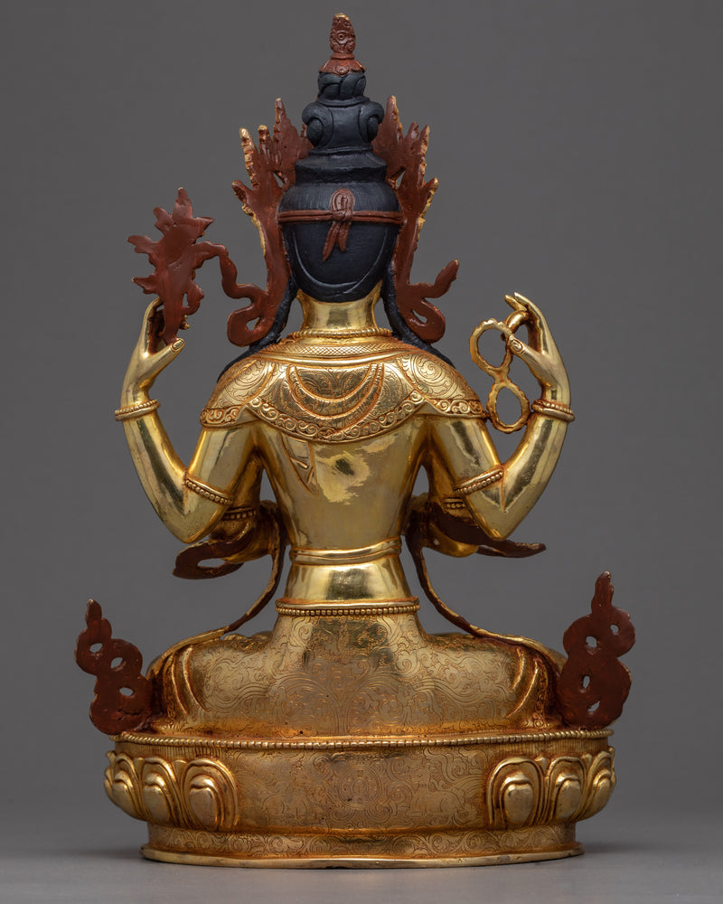 The Bodhisattva Avalokiteshvara Sculpture | Hand Carved Himalayan Art