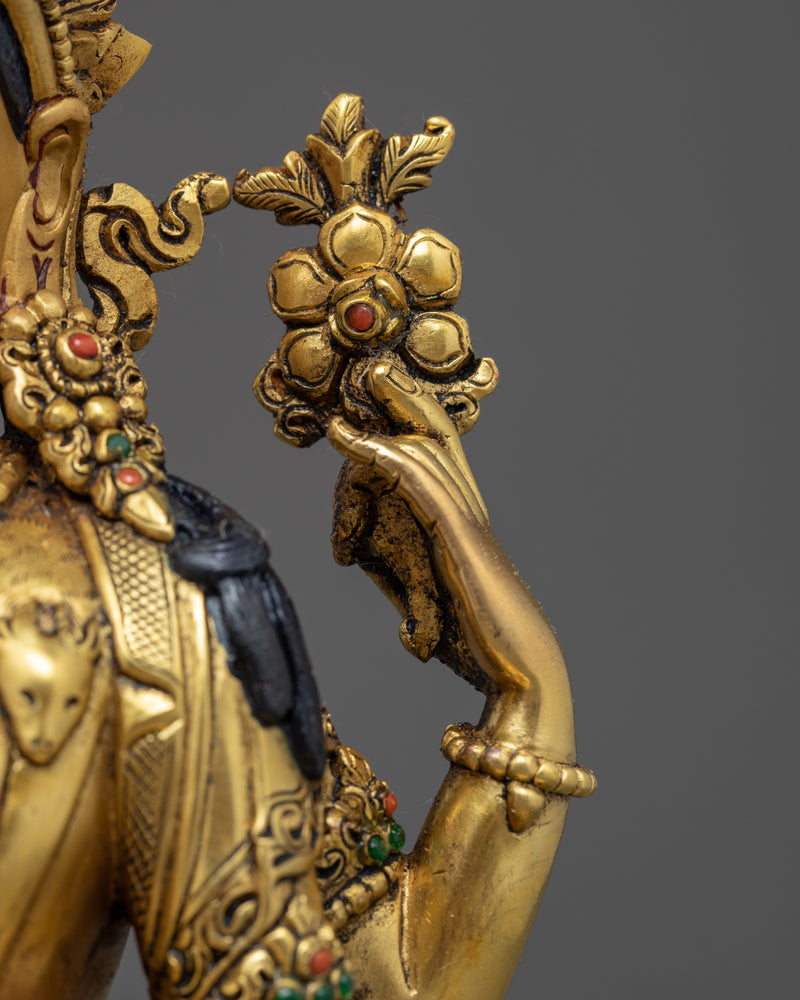 Chenrezig Avalokiteshvara Sculpture | Traditional Hand Carved Buddhist Art