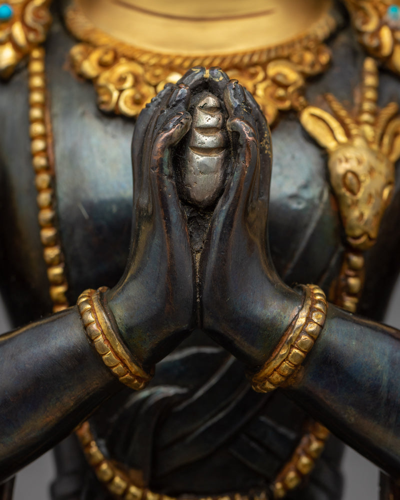 Buddhist Avalokiteshvara Sculpture | Traditional Himalayan Art