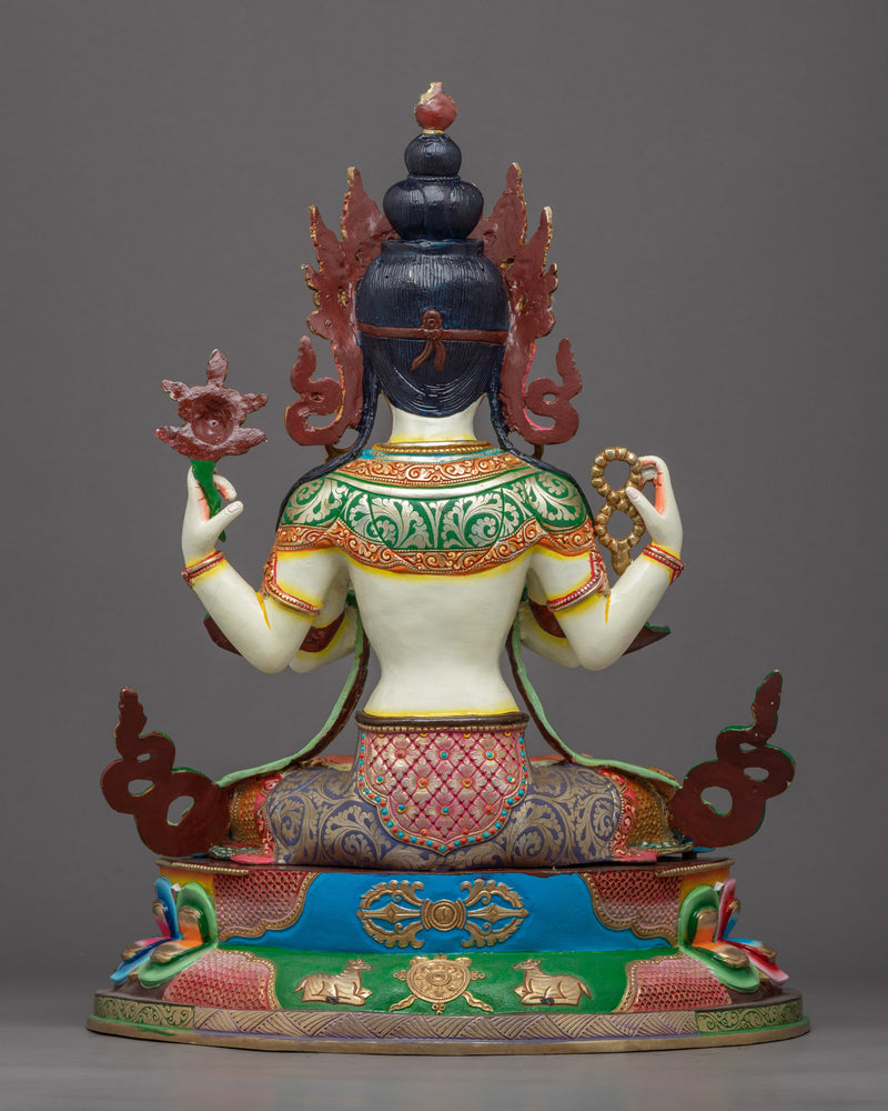 Avalokiteshvara Buddhism Statue | Hand Carved Himalayan Art