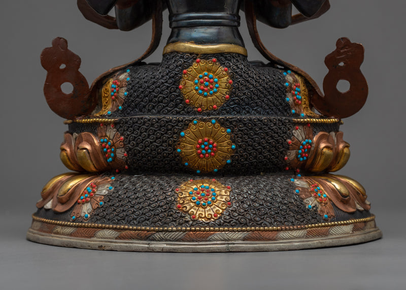 Buddhist Avalokiteshvara Sculpture | Traditional Himalayan Art