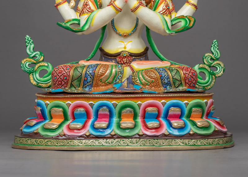 Avalokiteshvara Buddhism Statue | Hand Carved Himalayan Art