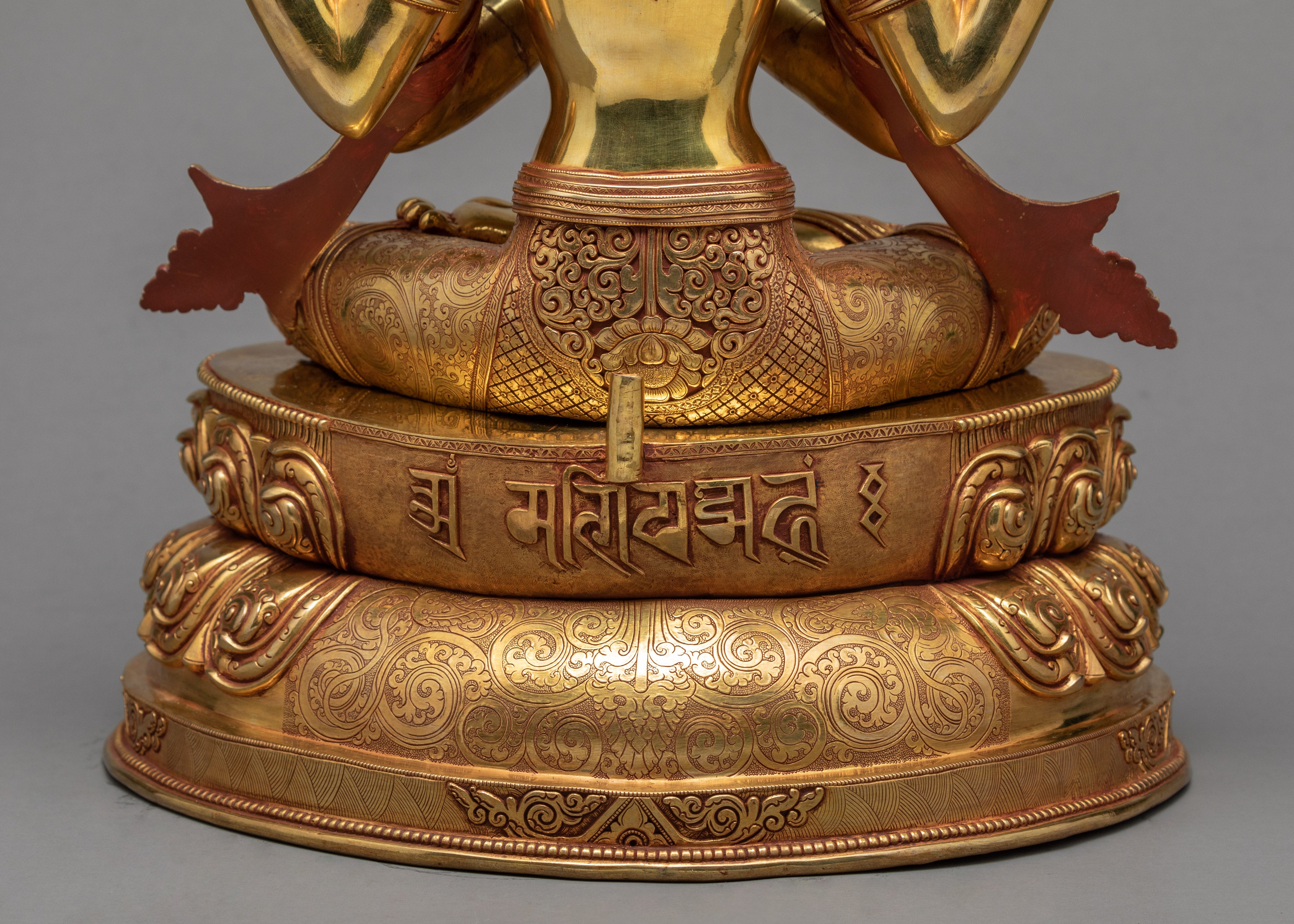 The Bodhisattva Avalokiteshvara Statue | Traditionally Hand Carved Nepali Sculpture