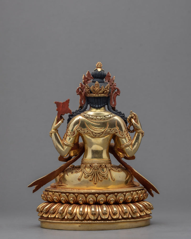 Chenrezig Statue | Avalokiteshvara The Compassionate Bodhisattva | Tibetan Scutpture