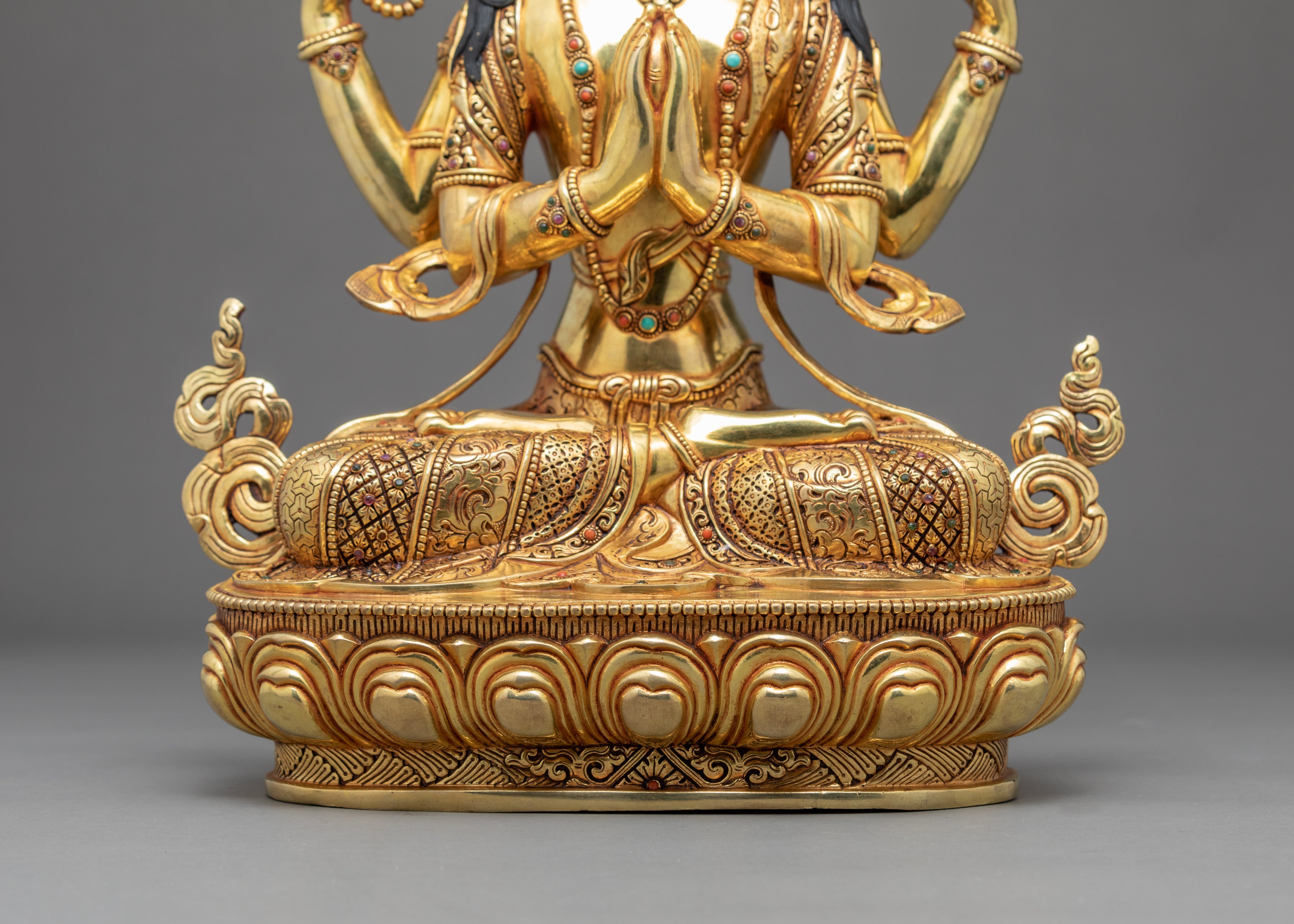 Bodhisattva Avalokiteshvara Sculpture | Traditionally Hand Carved Buddhist Statue