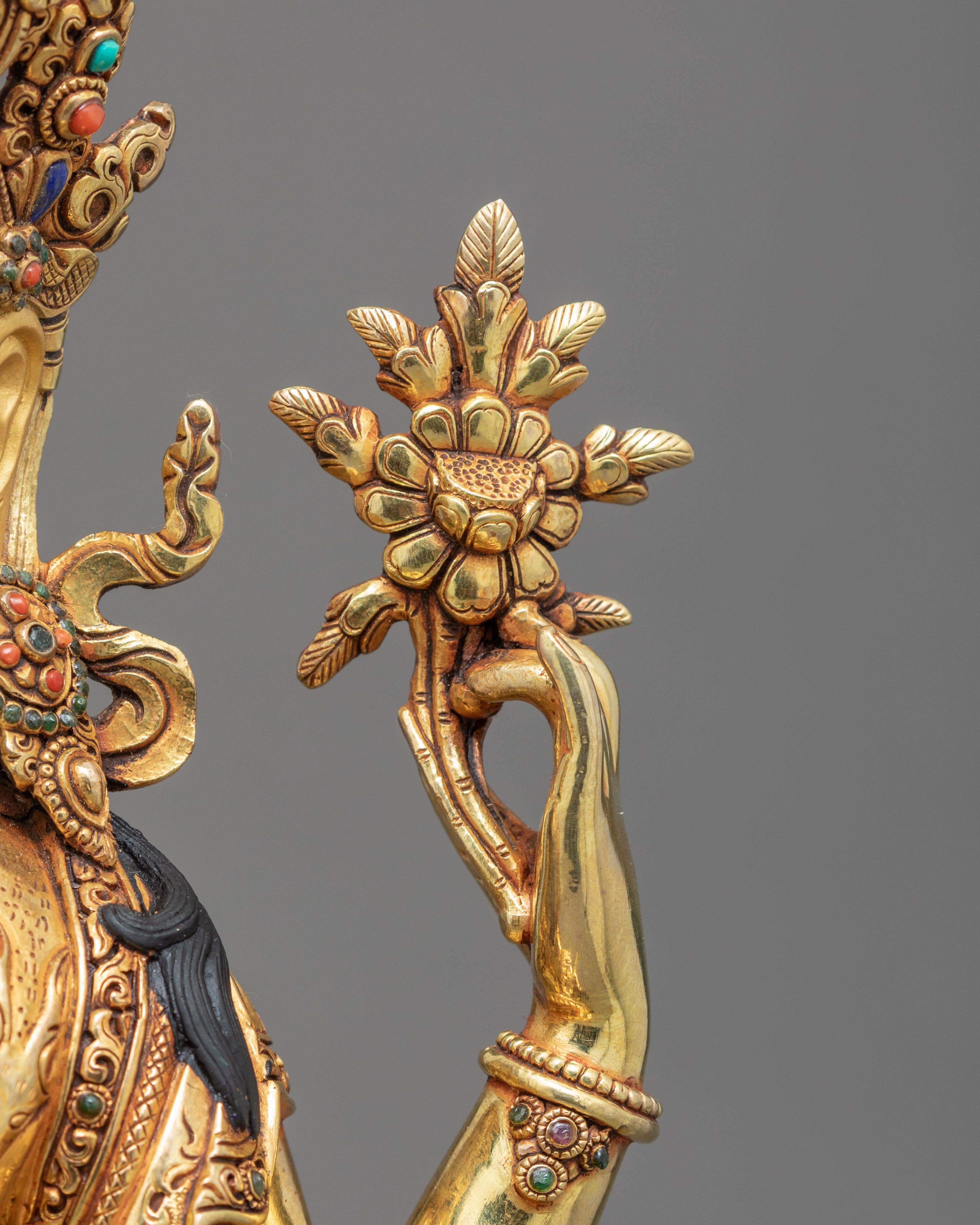 Bodhisattva Avalokiteshvara Sculpture | Traditionally Hand Carved Buddhist Statue