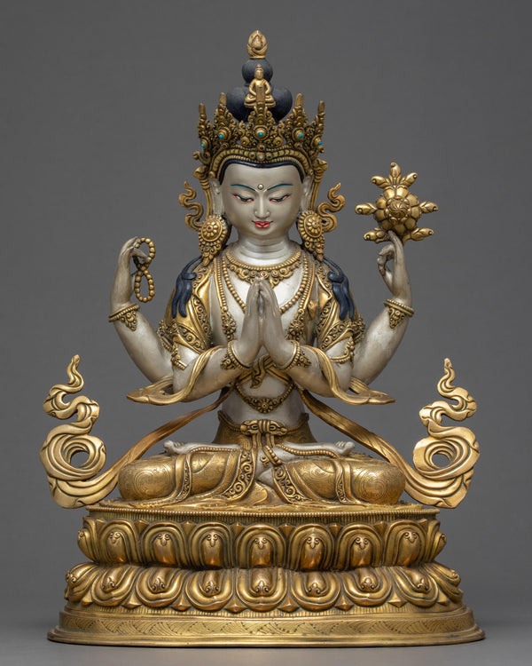 Chenresig Avalokiteshvara Sculpture | Traditional Himalayan Art