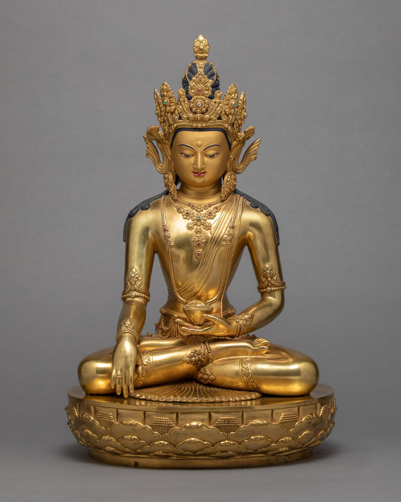  Crowned Shakyamuni Buddhist Statue