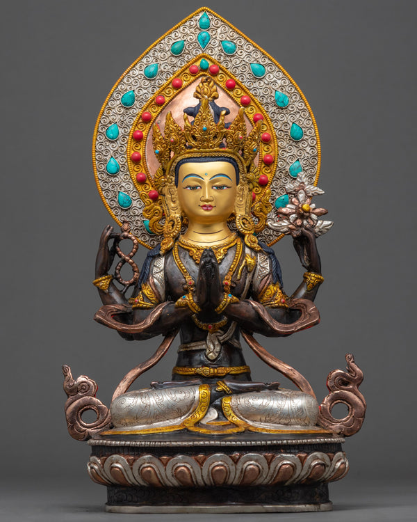 Four Arm Bodhisattva Statue