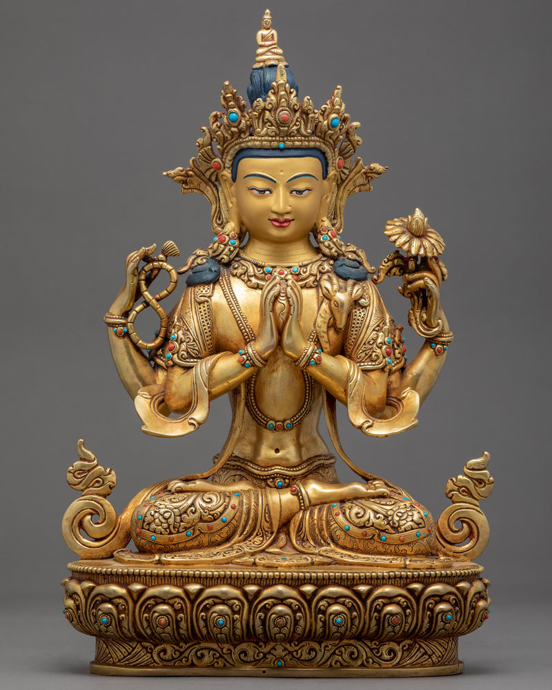 Four Armed Avalokiteshvara Sculpture