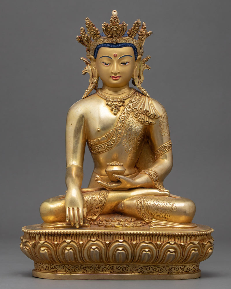 Crowned Buddha Shakyamuni Statue