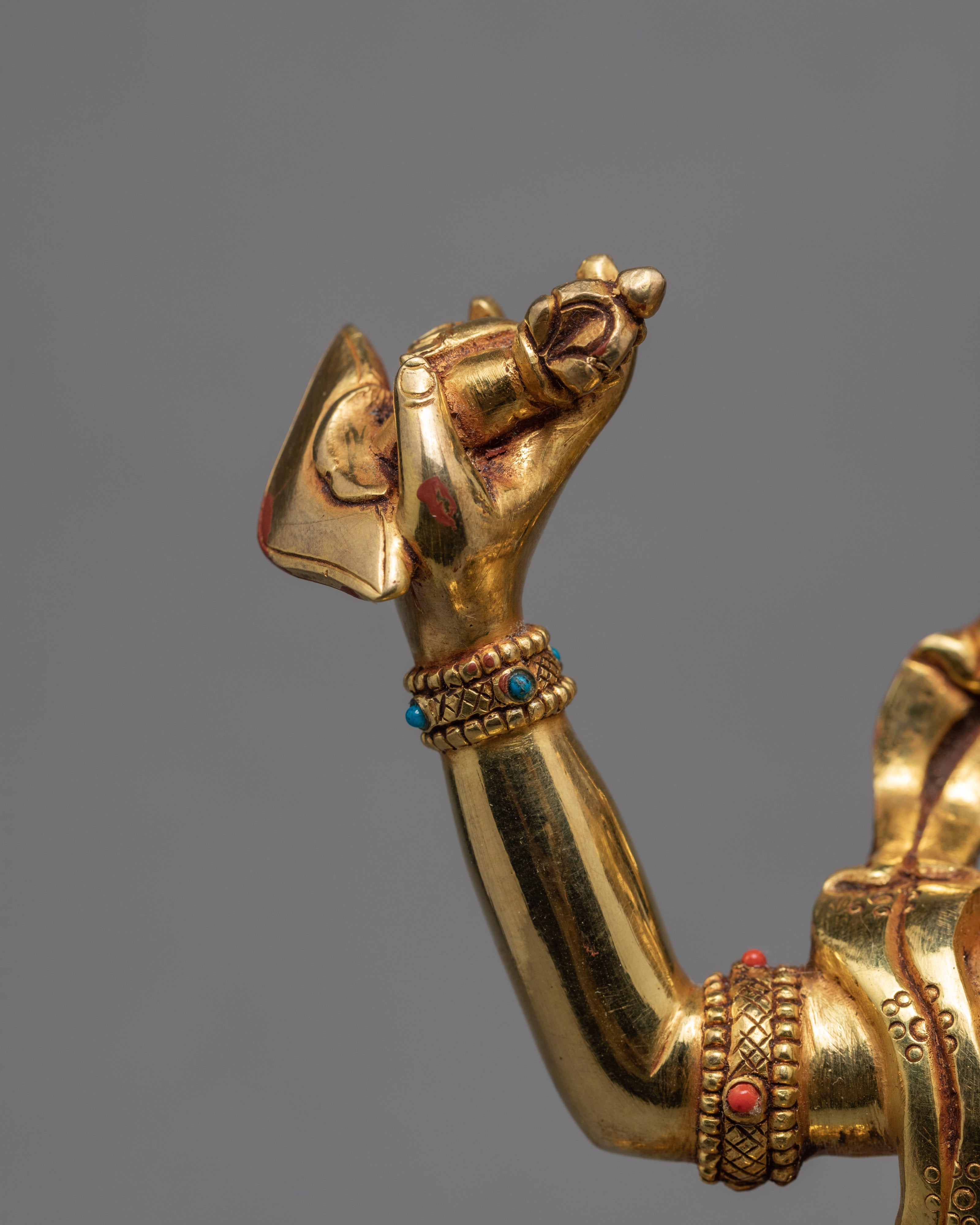 Dorje Phagmo Statue |  Vajravarahi Statue Plated with Pure 24K Gold | Tibetan Statue