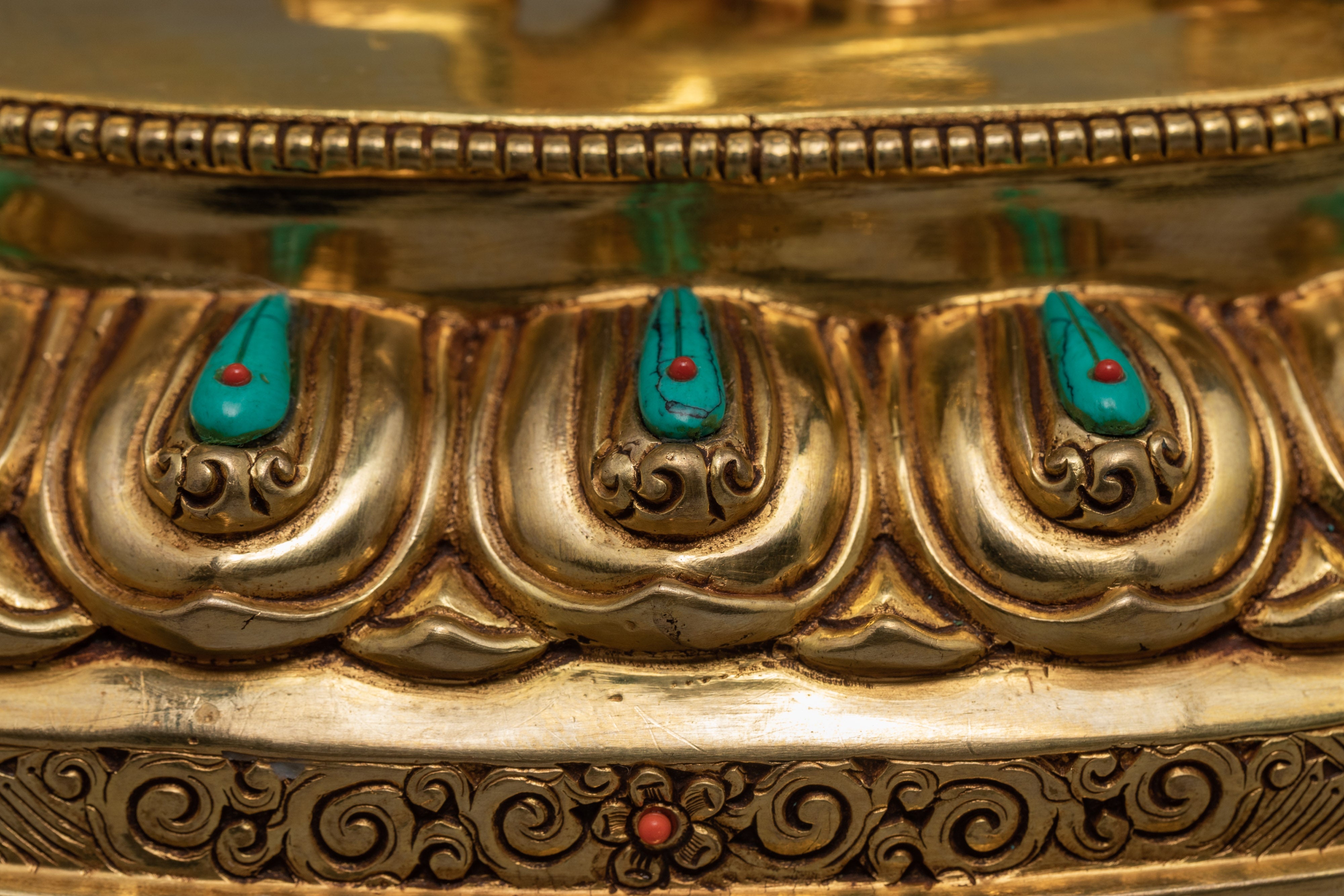 Dorje Phagmo Statue |  Vajravarahi Statue Plated with Pure 24K Gold | Tibetan Statue