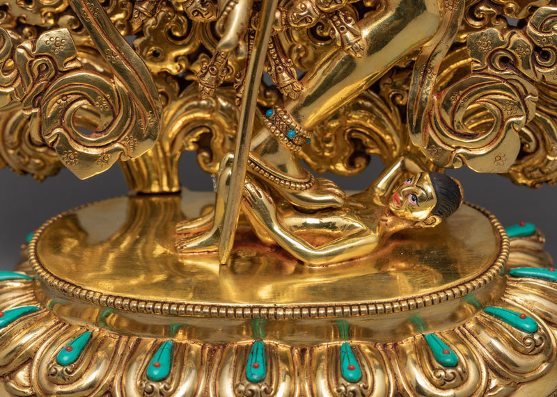 Dorje Phagmo Statue |  Vajravarahi Statue Plated with Pure 24K Gold | Tibetan Statue