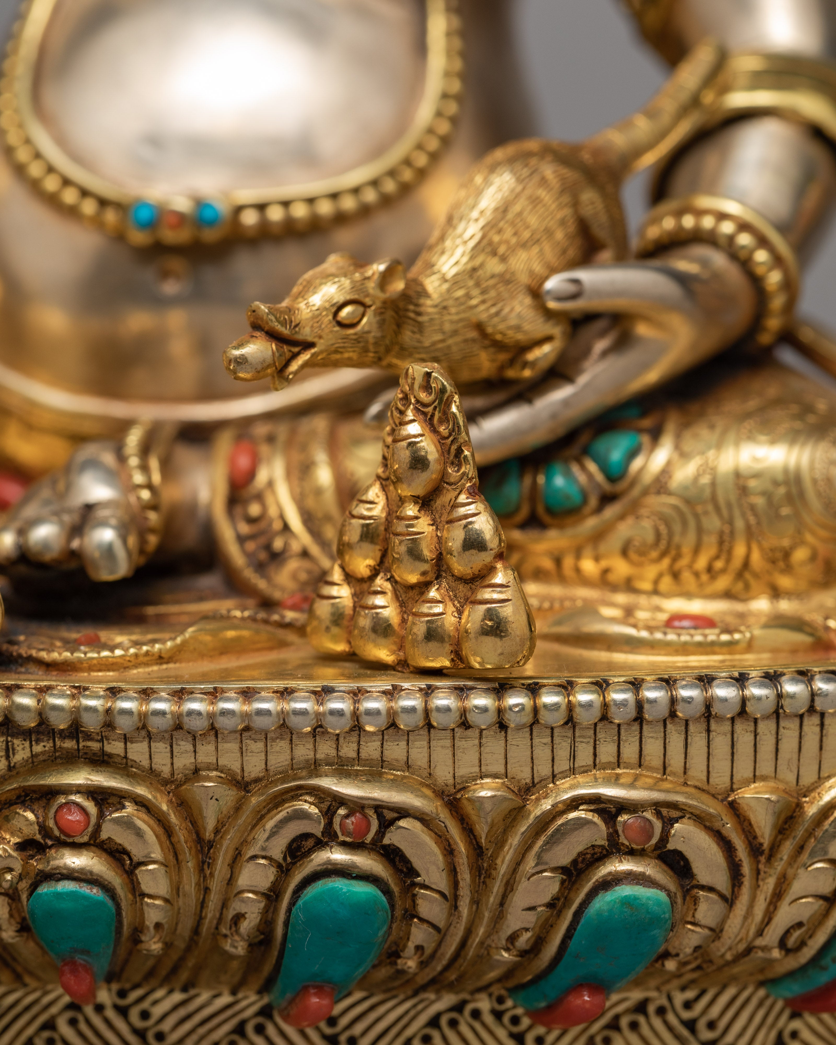 Dzambala Statue | Plated With Gold And Silver Statue