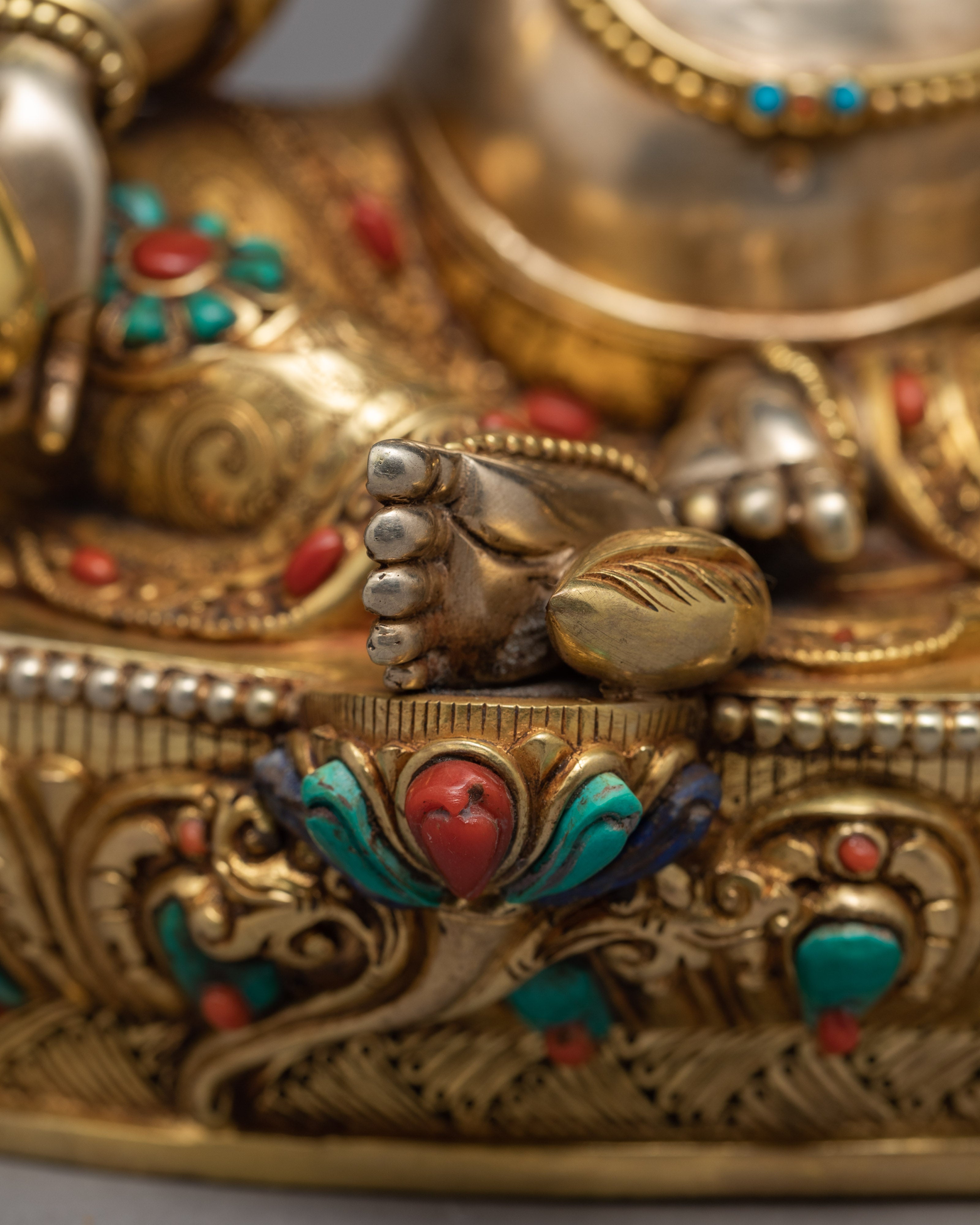 Dzambala Statue | Plated With Gold And Silver Statue