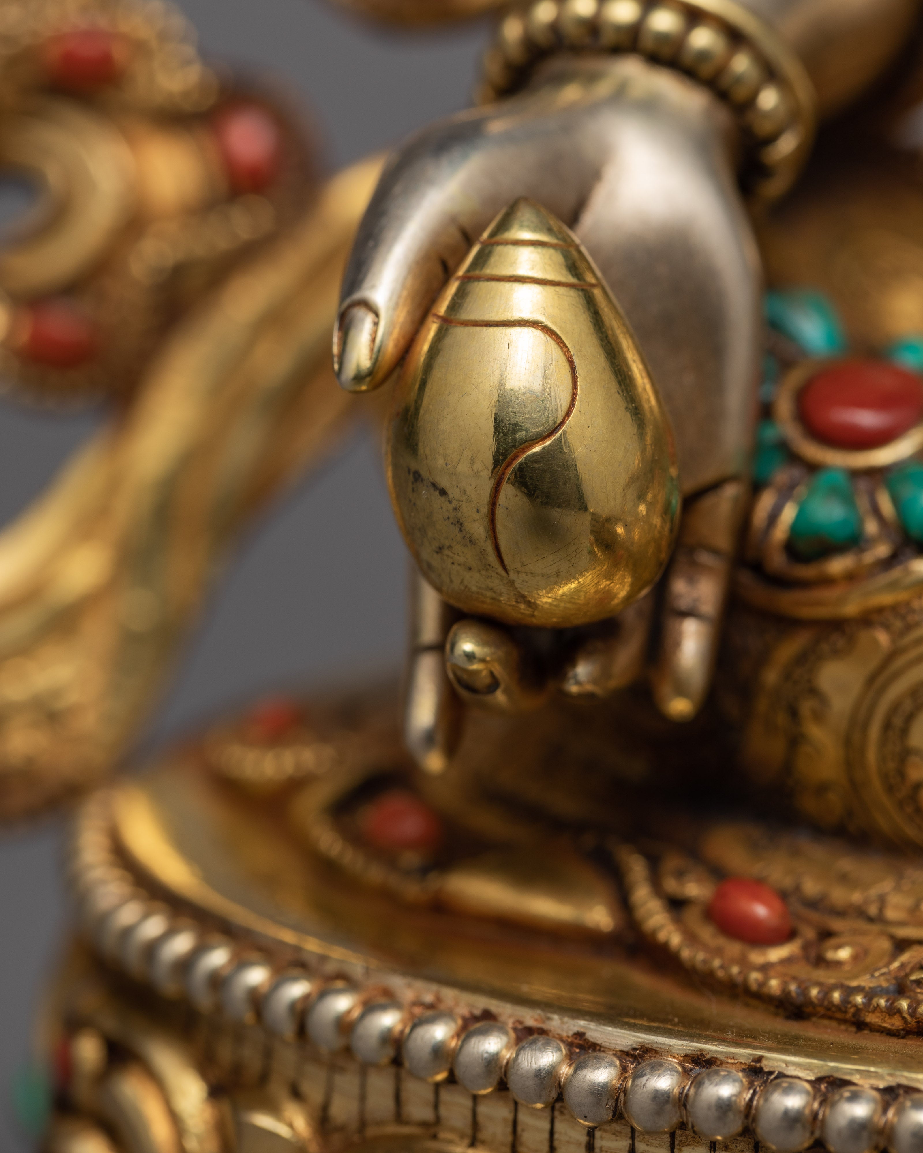 Dzambala Statue | Plated With Gold And Silver Statue