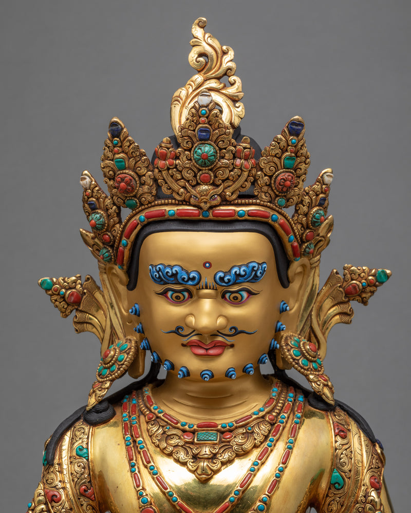 The Yellow Dzambala Statue for Your Practice, Buddhist Art