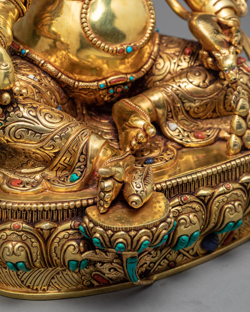 Dzambhala Statue | Wealth Deity | Tibetan Buddhist Sculpture