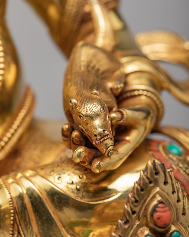 Dzambhala Statue | Wealth Deity Statue | Glided With 24K Gold