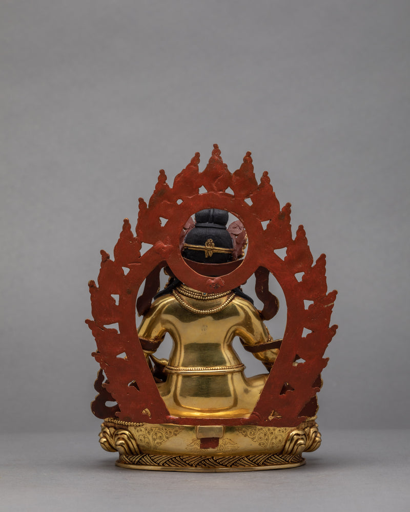Dzambala Statue | Plated With Gold Himalayan Buddhist Sculpture