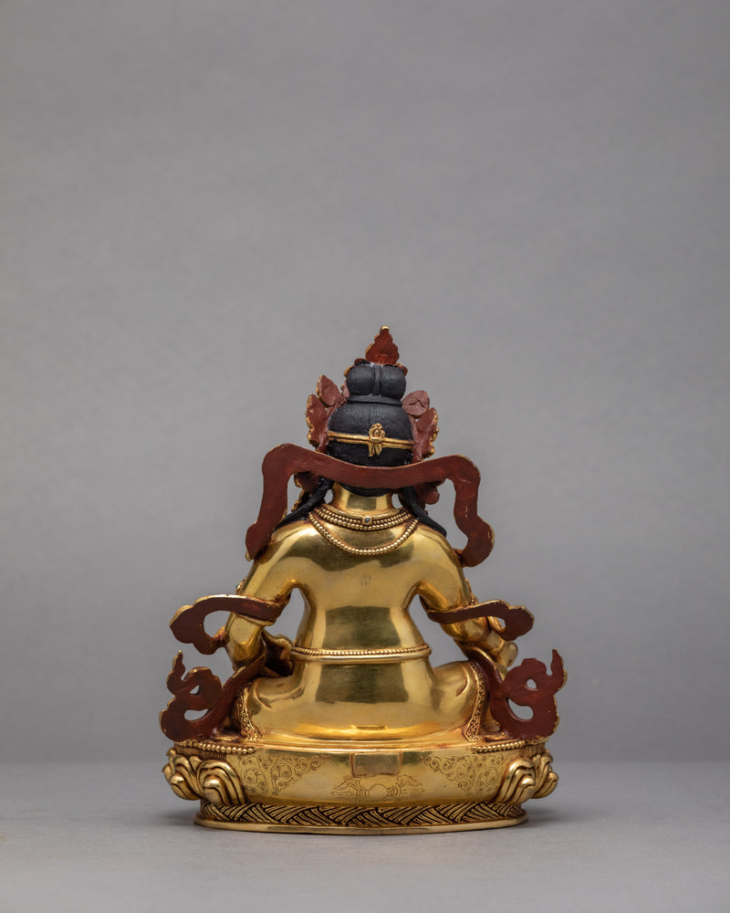 Dzambala Statue | Plated With Gold Himalayan Buddhist Sculpture