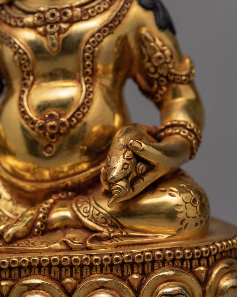Wealth Jambhala Statue | Hand-Carved Sculpture | Gilded With Gold