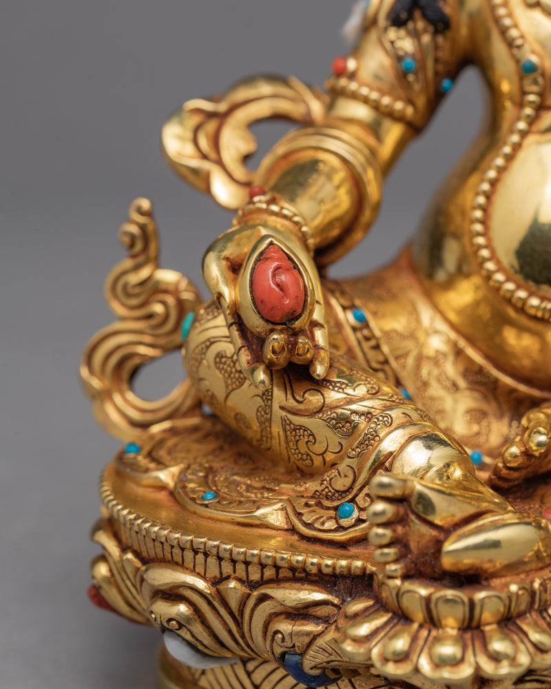 Bodhisattva Dzambala | Plated With Gold Statue | Buddhist Sculpture