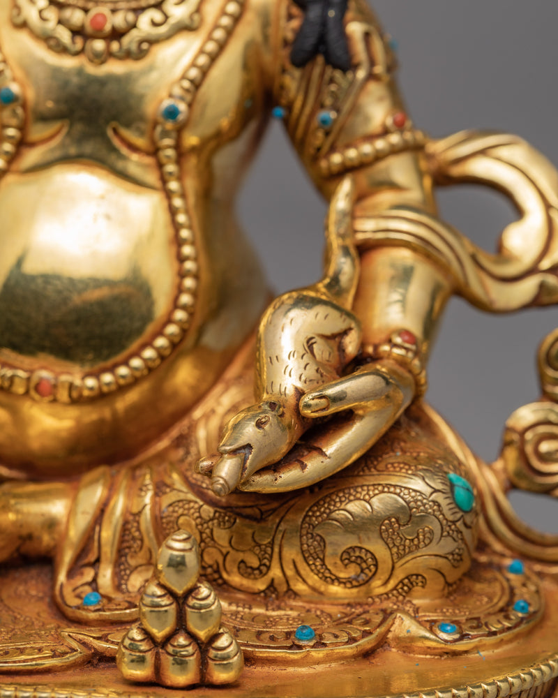 Bodhisattva Dzambala | Plated With Gold Statue | Buddhist Sculpture