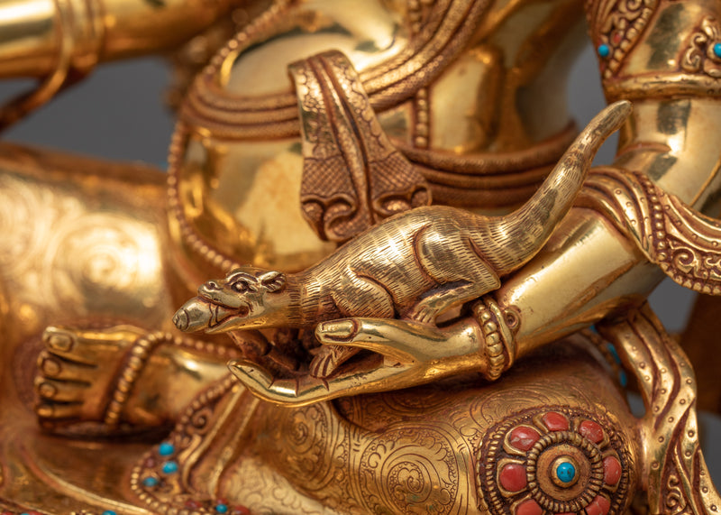 Jambala Statue | Hand-Carved Dzhambala Statue | Tibetan Buddhist Wealth Deity