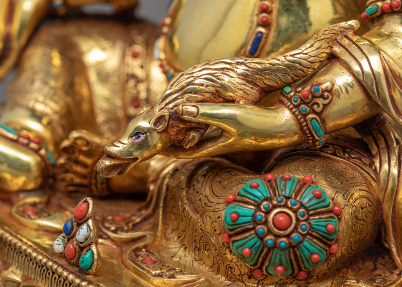 Meditational Dzambhala Statue | Traditional Tibetan Art